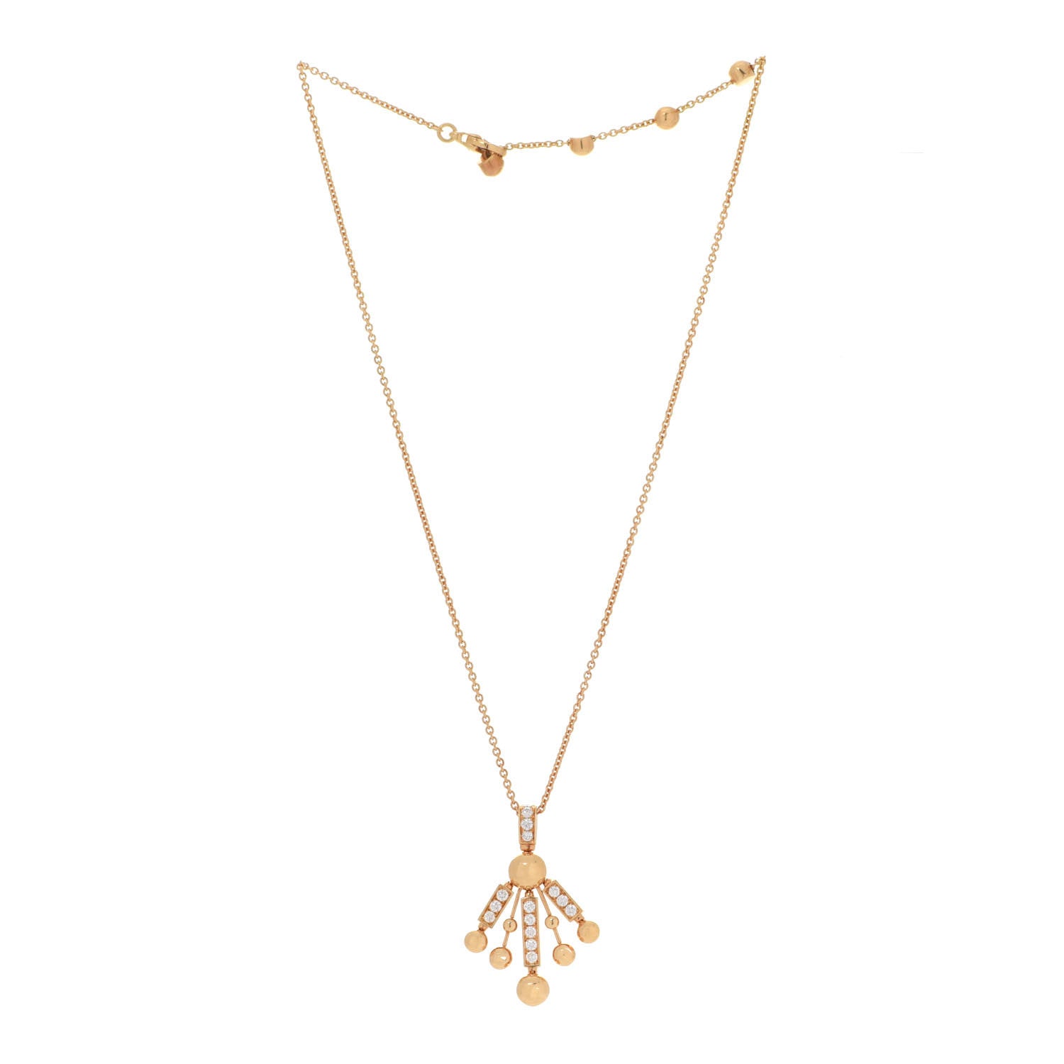 Bulgari 18K Yellow Gold Diamond Astrale Fireworks Necklace 3 of 7