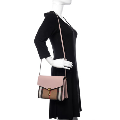 Burberry Derby Calfskin House Check Small Macken Crossbody Bag Pale Orchid 2 of 11