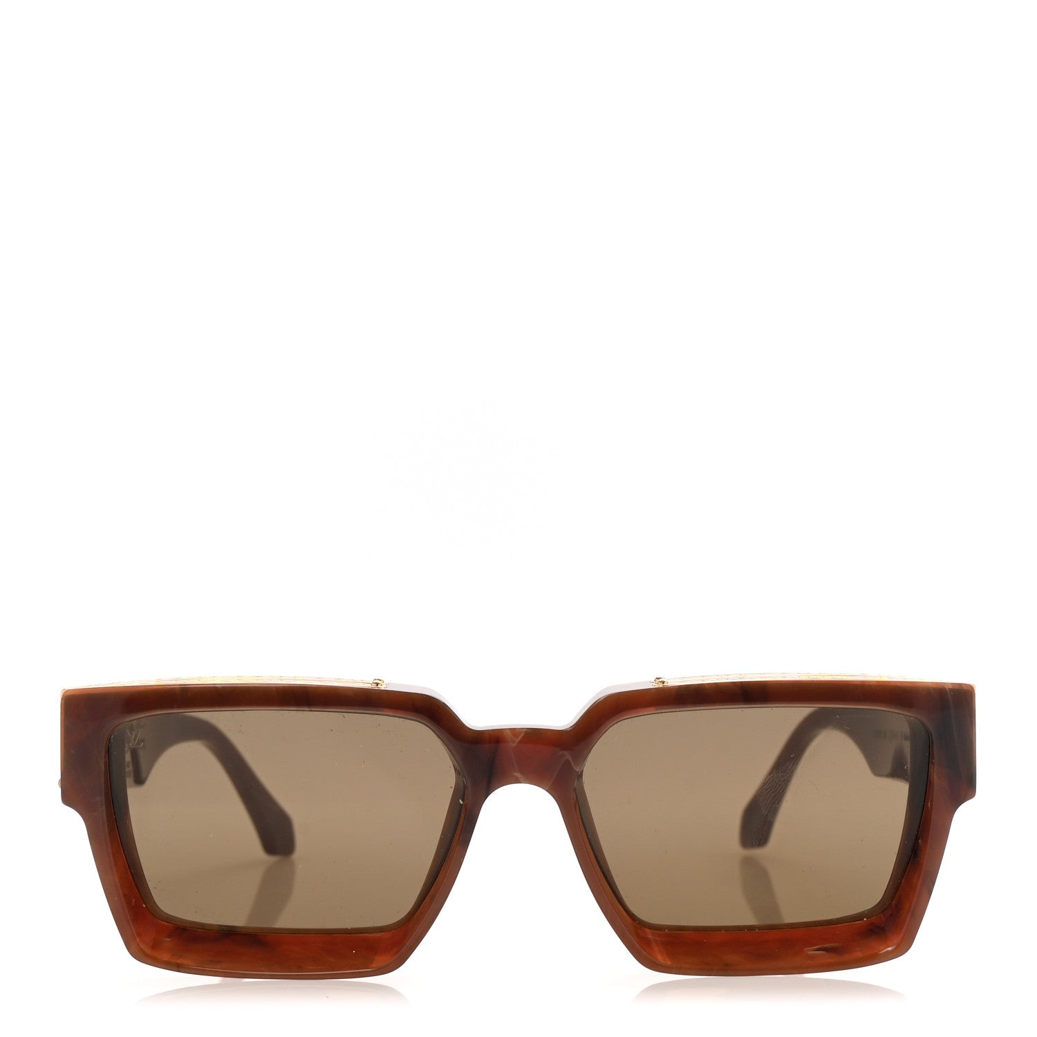 Louis Vuitton Acetate Metal 1.1 Millionaires Sunglasses Z1337W Brown 2 of 8