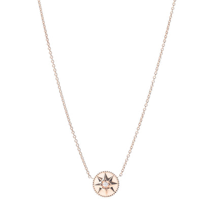 Christian Dior 18K Rose Gold Diamond Pink Opal Rose Des Vents Necklace 1 of 5