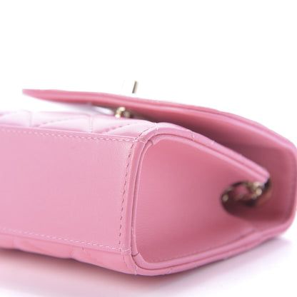 Chanel Lambskin Quilted Mini Trendy CC Clutch With Chain Pink 7 of 10