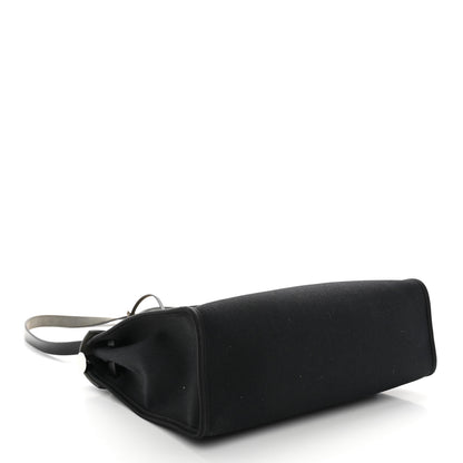 Hermes Military Toile Vache Hunter Herbag Zip PM 31 Black 5 of 10