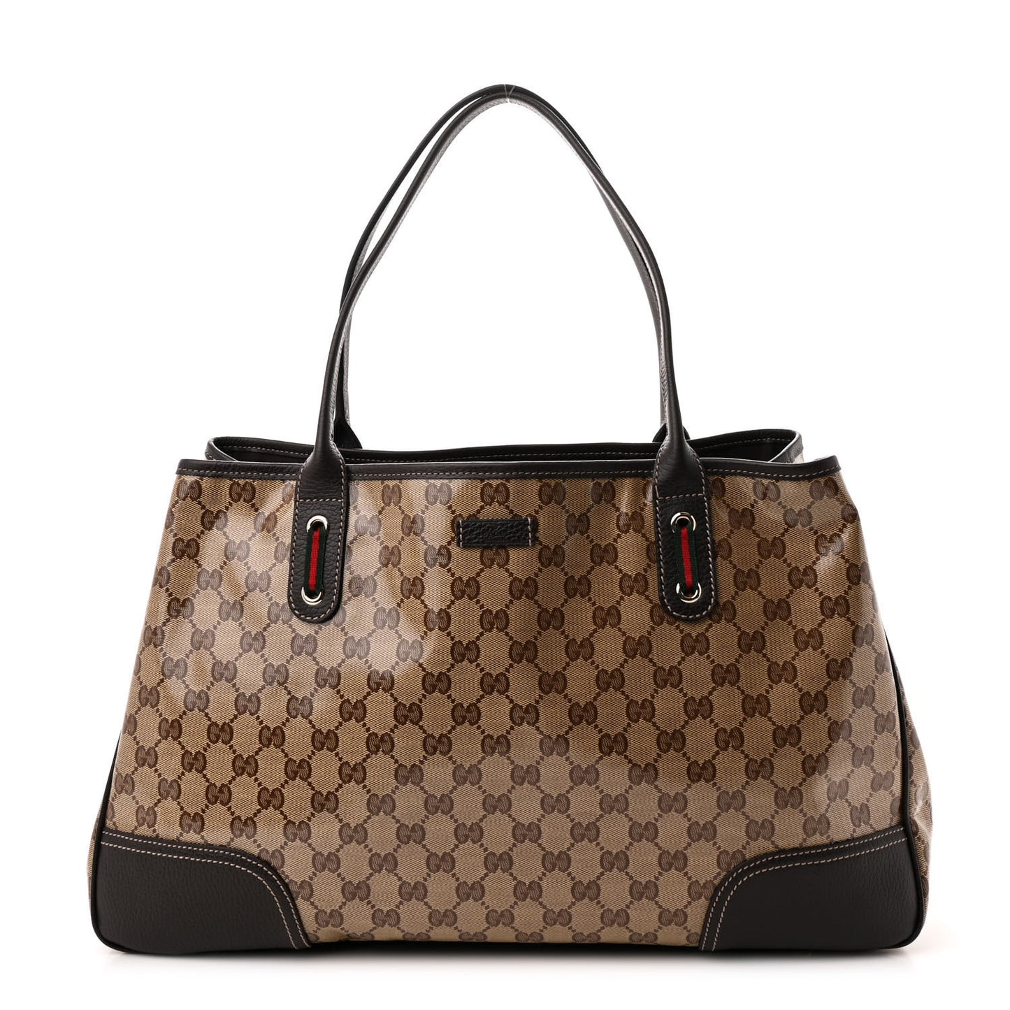 Crystal Monogram Large Princy Tote Dark Brown