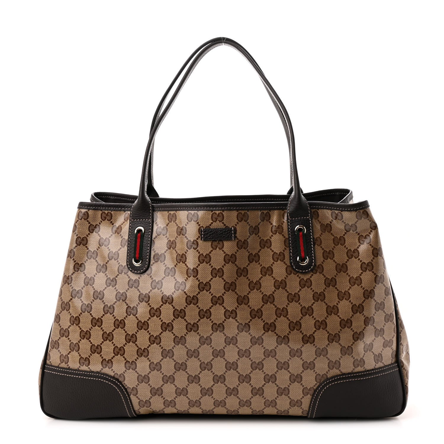 Gucci Crystal Monogram Large Princy Tote Dark Brown 1 of 10