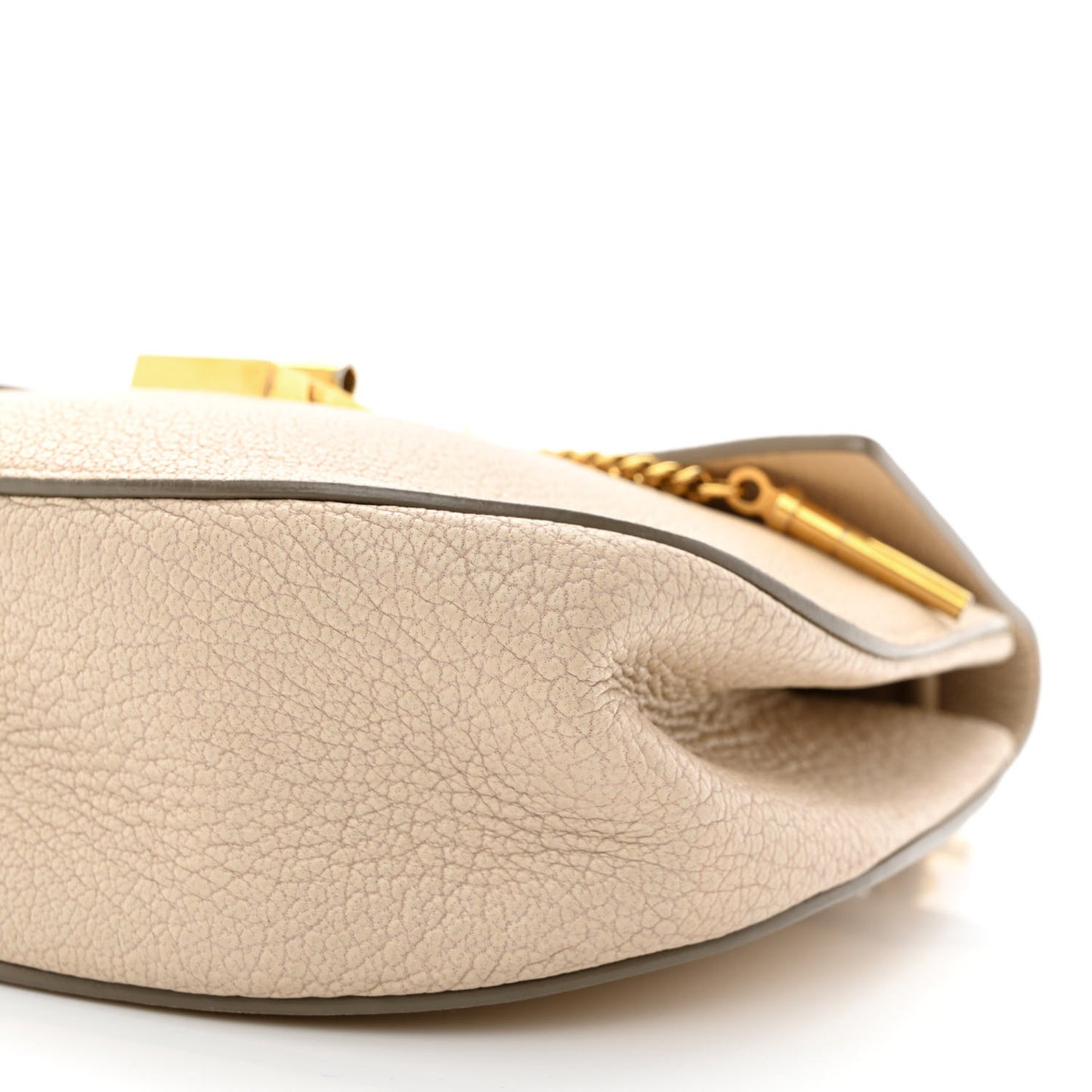 Grained Lambskin Mini Drew Shoulder Bag Abstract White