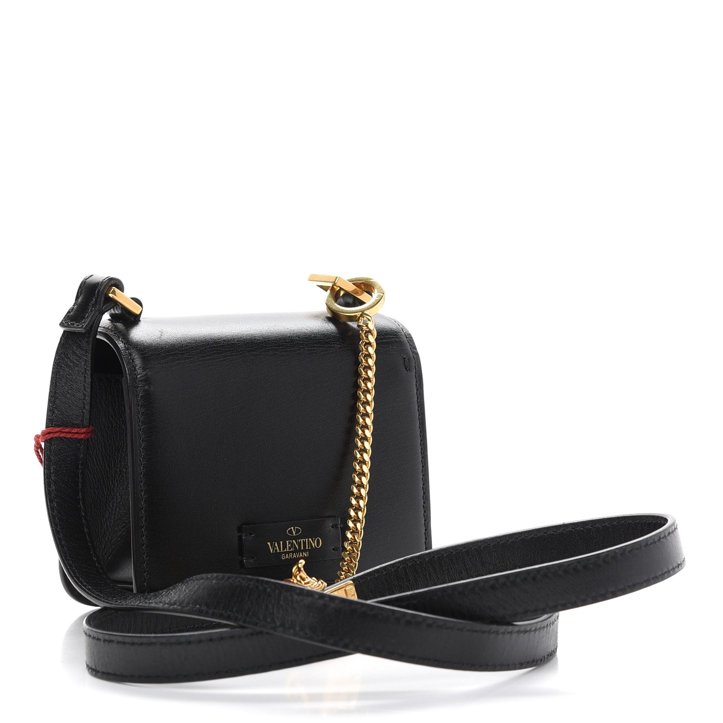Smooth Calfskin Micro VSling Shoulder Bag Black