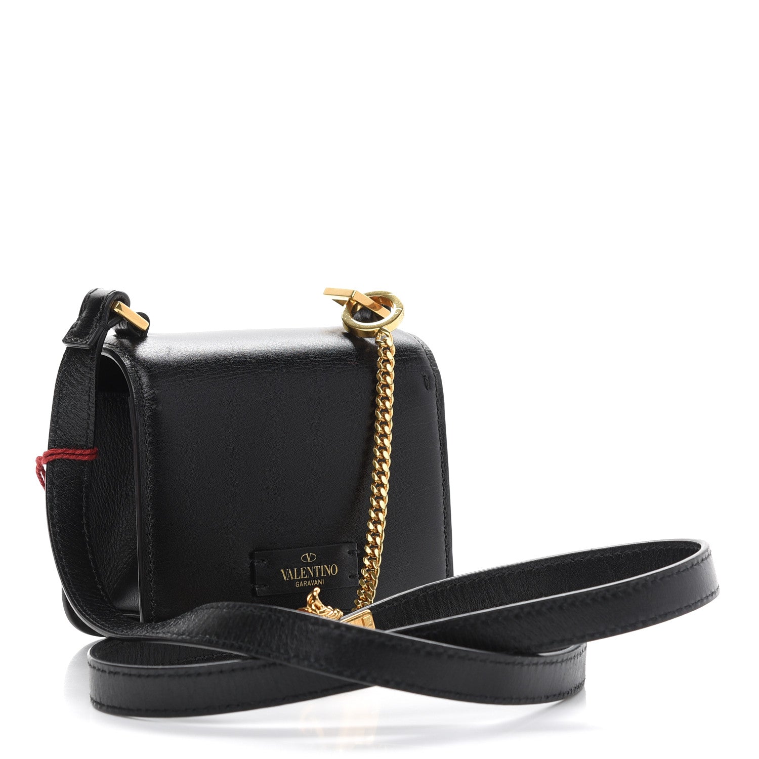 Valentino Garavani Smooth Calfskin Micro VSling Shoulder Bag Black 3 of 10