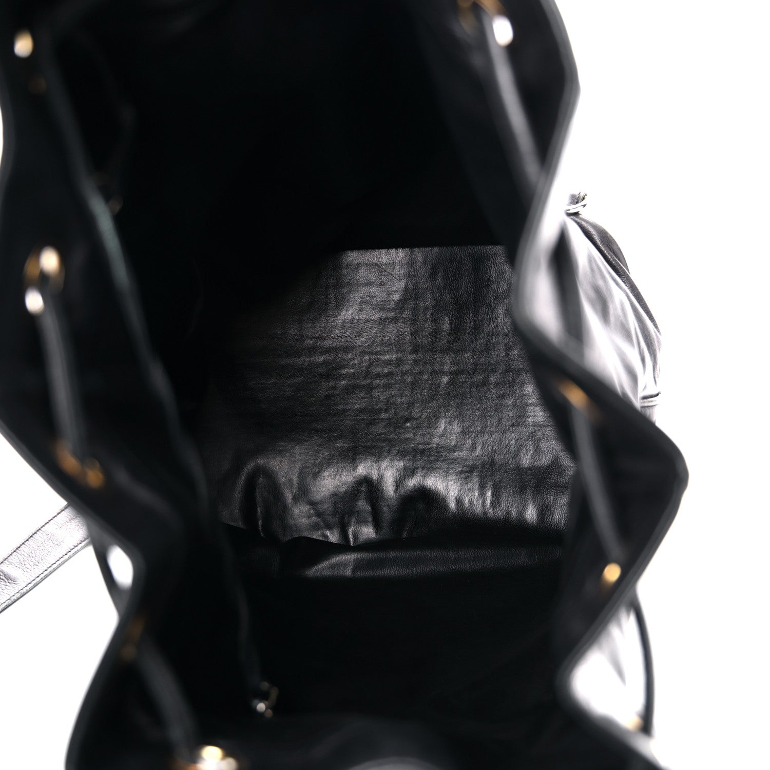Chanel Lambskin Drawstring Sling Backpack Black 5 of 27