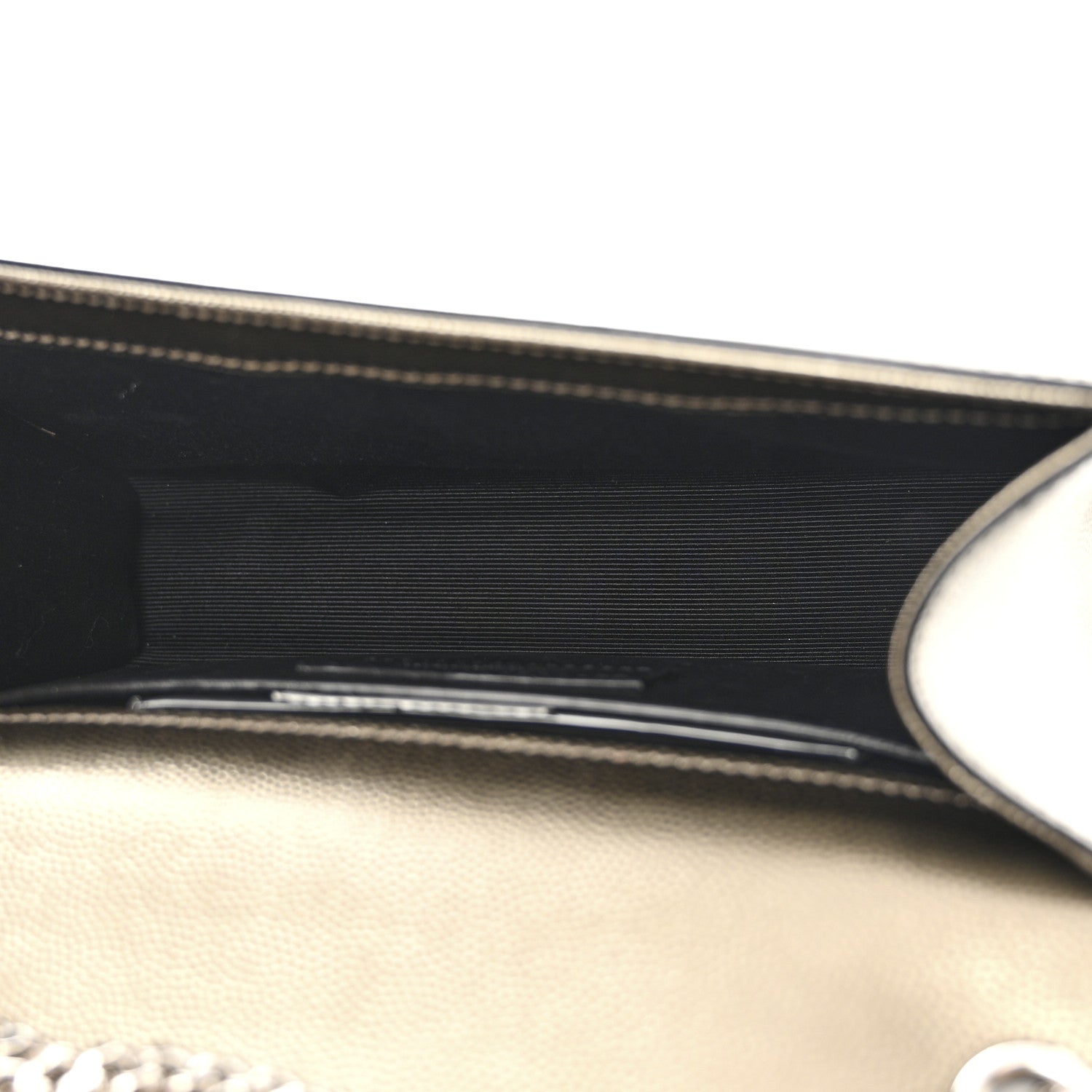 Saint Laurent Grain De Poudre Small Monogram Kate Satchel Gold 5 of 11