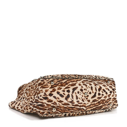 Valentino Garavani Calf Hair Leopard Print Medium Rockstud Tote Leopard 4 of 9
