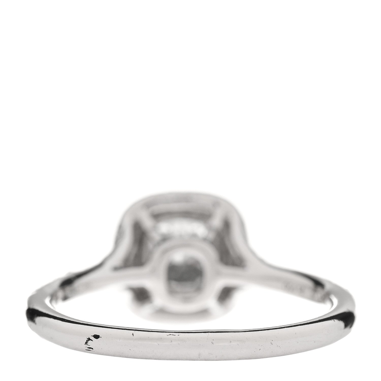 Tiffany Platinum Diamond .41ct Soleste Cushion Cut Double Halo Engagement Ring 50 5.25 4 of 7