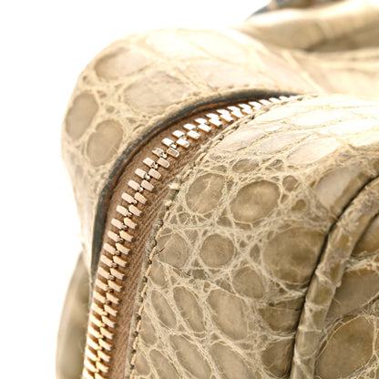 Prada Crocodile Bauletto Bag Blue 16 of 17