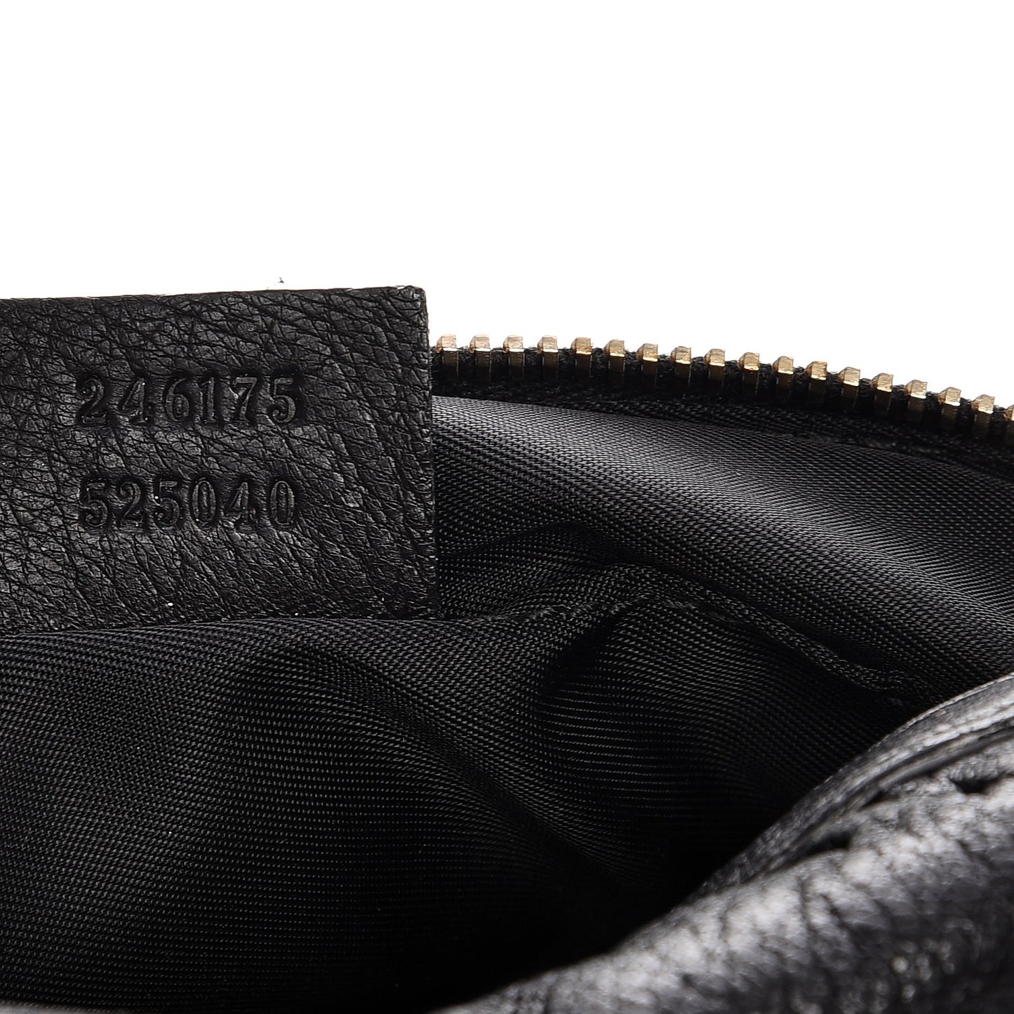 Deerskin Medium Bamboo Cosmetic Case Black