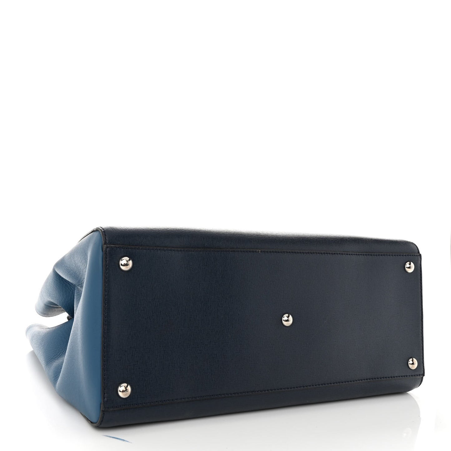 Vitello Elite Colorblock Regular 2Jours Tote Blackboard Cobalto White
