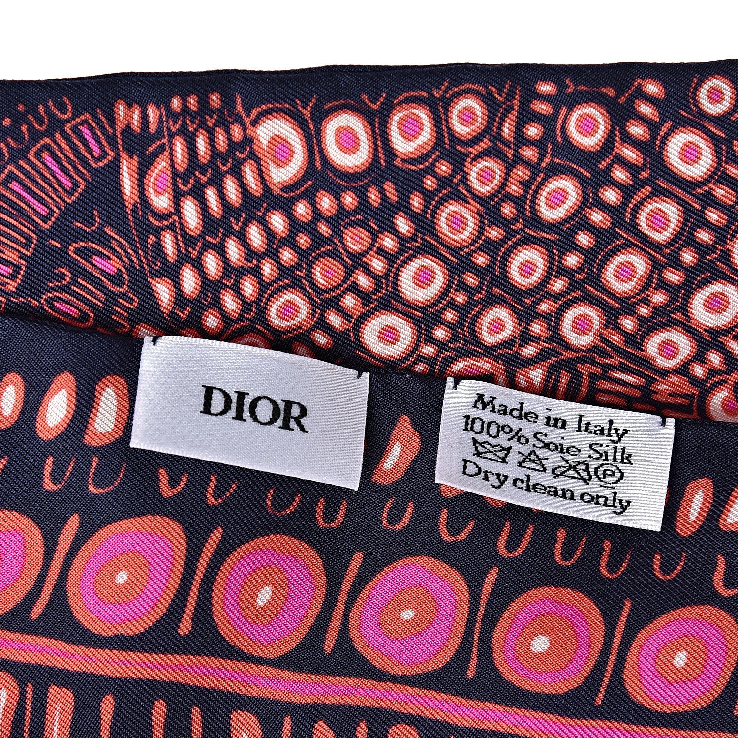 Christian Dior Silk Animals Lion Mitzah Scarf Pink 2 of 3