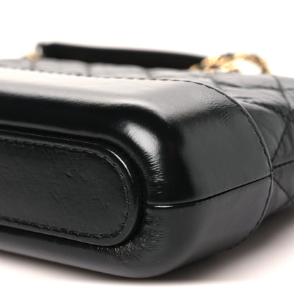 Chanel Aged Calfskin Quilted Small Gabrielle Clutch With Chain Black 10 of 10
