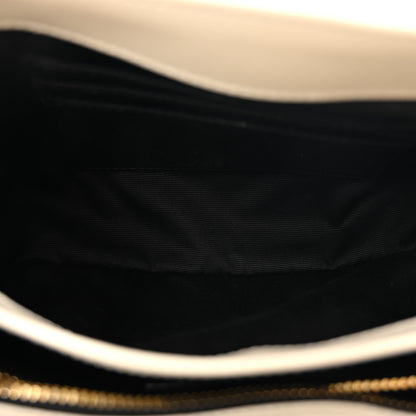 Saint Laurent Calfskin Y Quilted Monogram Toy Loulou Crossbody Bag Crema Soft 5 of 10