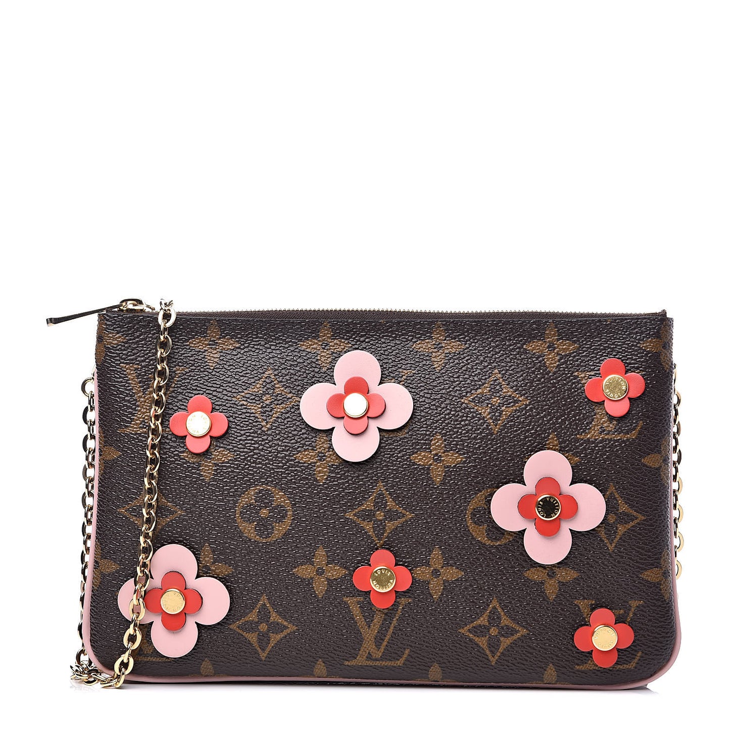 Monogram Blooming Flowers Double Zip Pochette