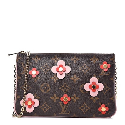 Louis Vuitton Monogram Blooming Flowers Double Zip Pochette 1 of 12