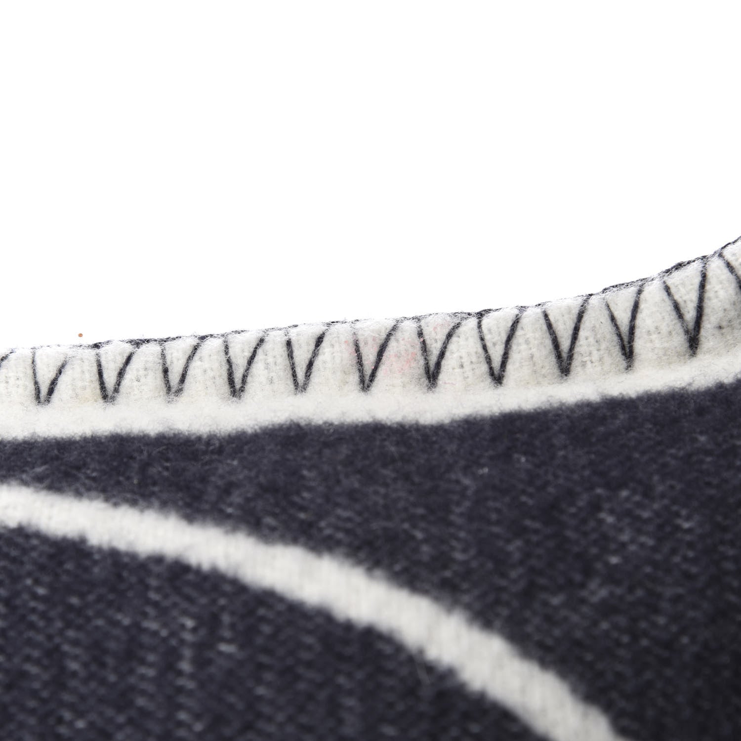 Chanel Merino Wool Cashmere CC Pillow Navy Blue 4 of 6
