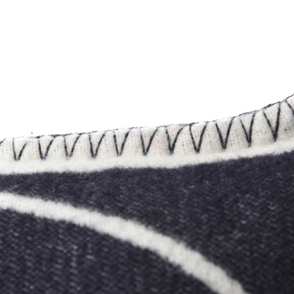 Chanel Merino Wool Cashmere CC Pillow Navy Blue 4 of 6