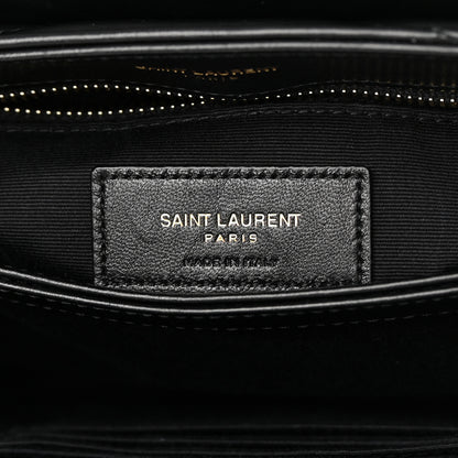 Saint Laurent Calfskin Y Quilted Monogram Toy Loulou Crossbody Bag Black 6 of 15