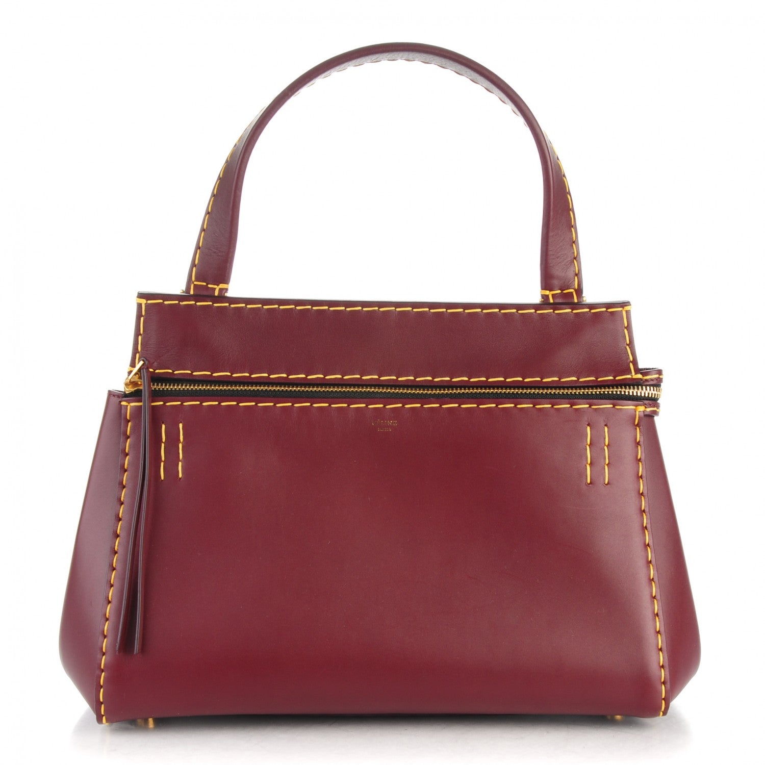 Celine Smooth Calfskin Small Edge Shoulder Bag Burgundy 1 of 7