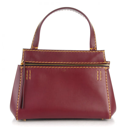 Celine Smooth Calfskin Small Edge Shoulder Bag Burgundy 1 of 7