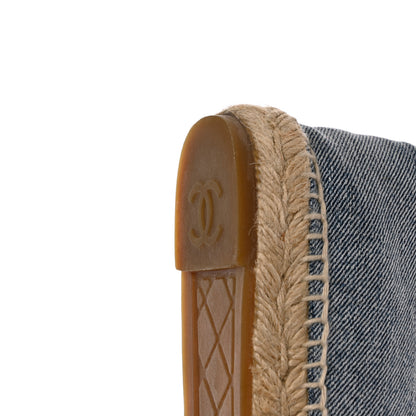 Chanel Denim CC Espadrilles 38 Blue Black 9 of 11