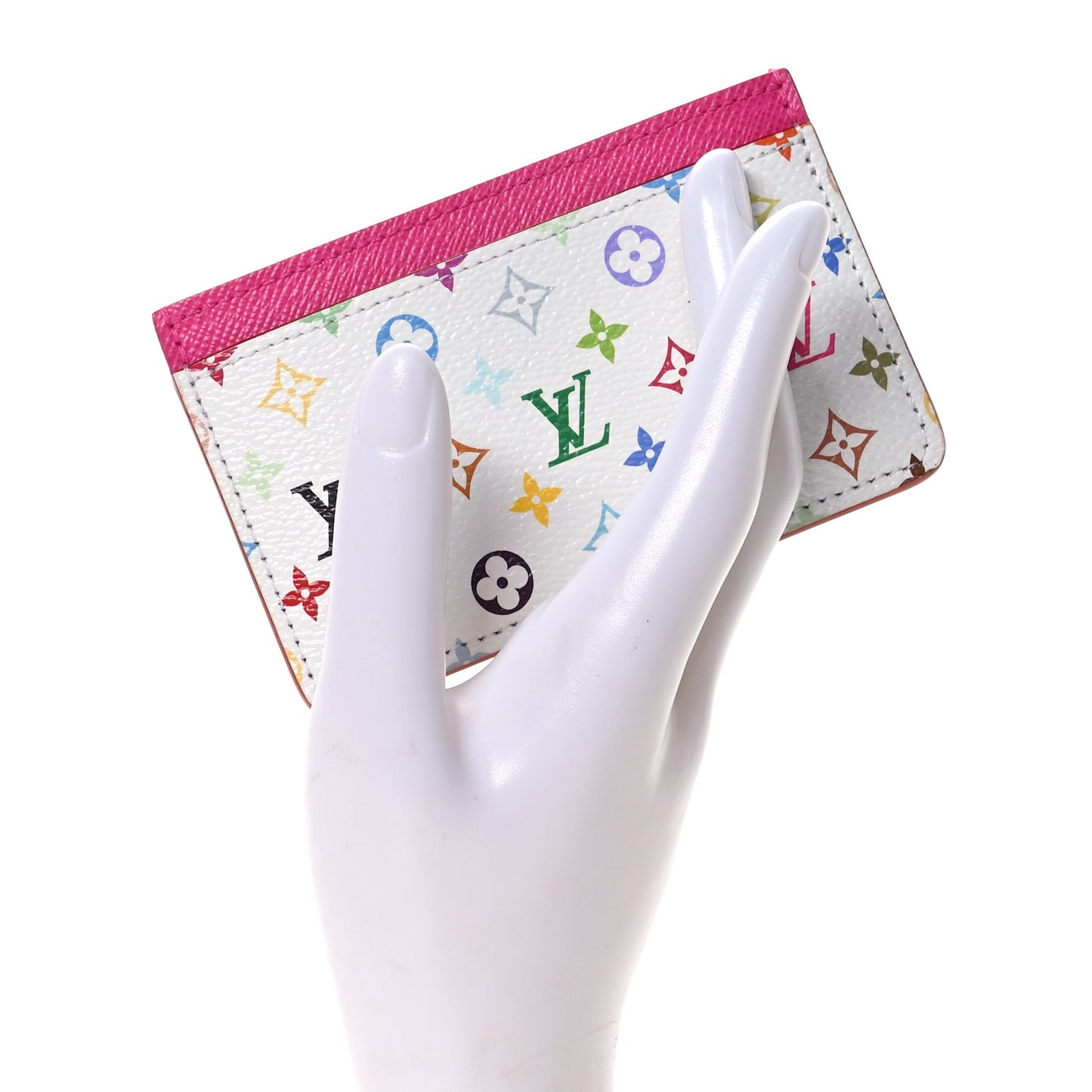 LV X TM Monogram Multicolor Card Holder Kawaii Pink
