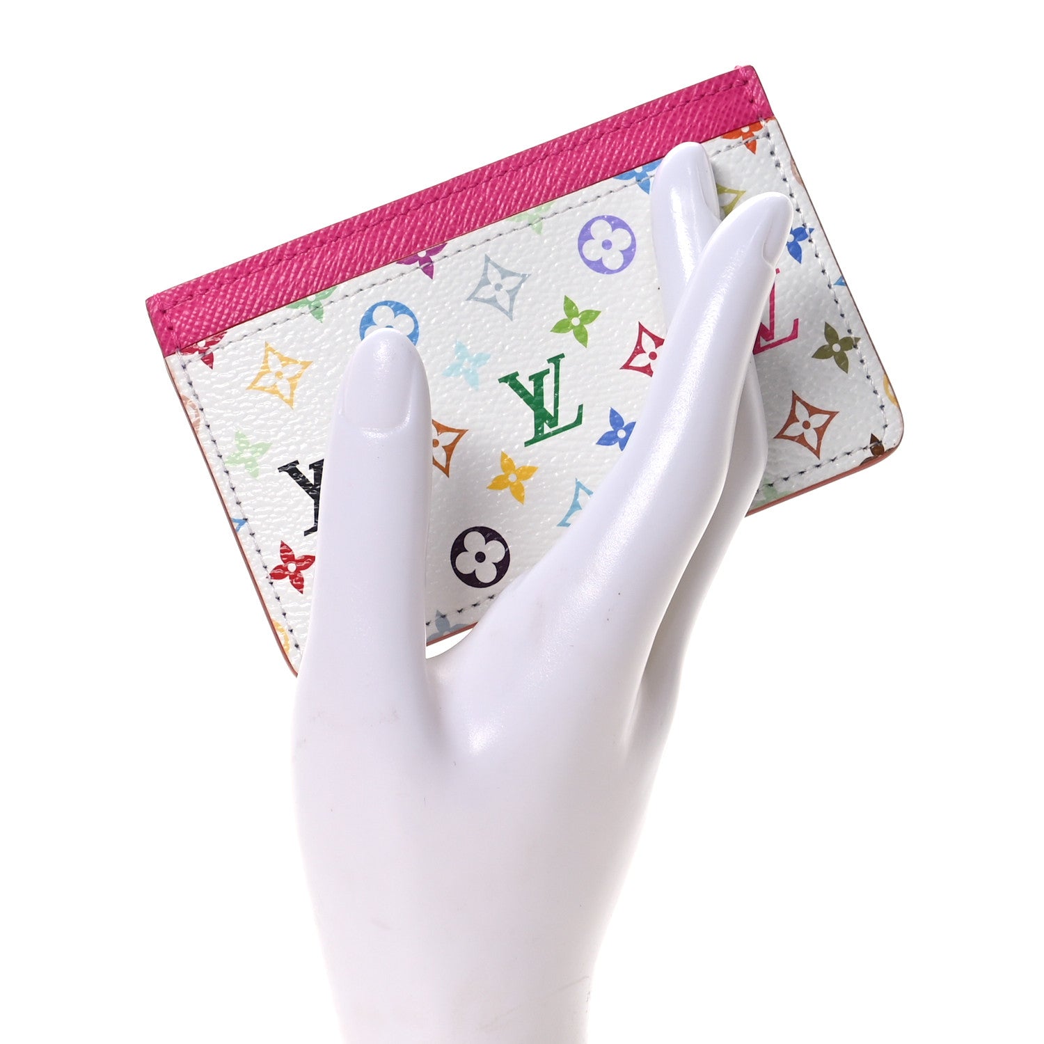 Louis Vuitton LV X TM Monogram Multicolor Card Holder Kawaii Pink 2 of 7