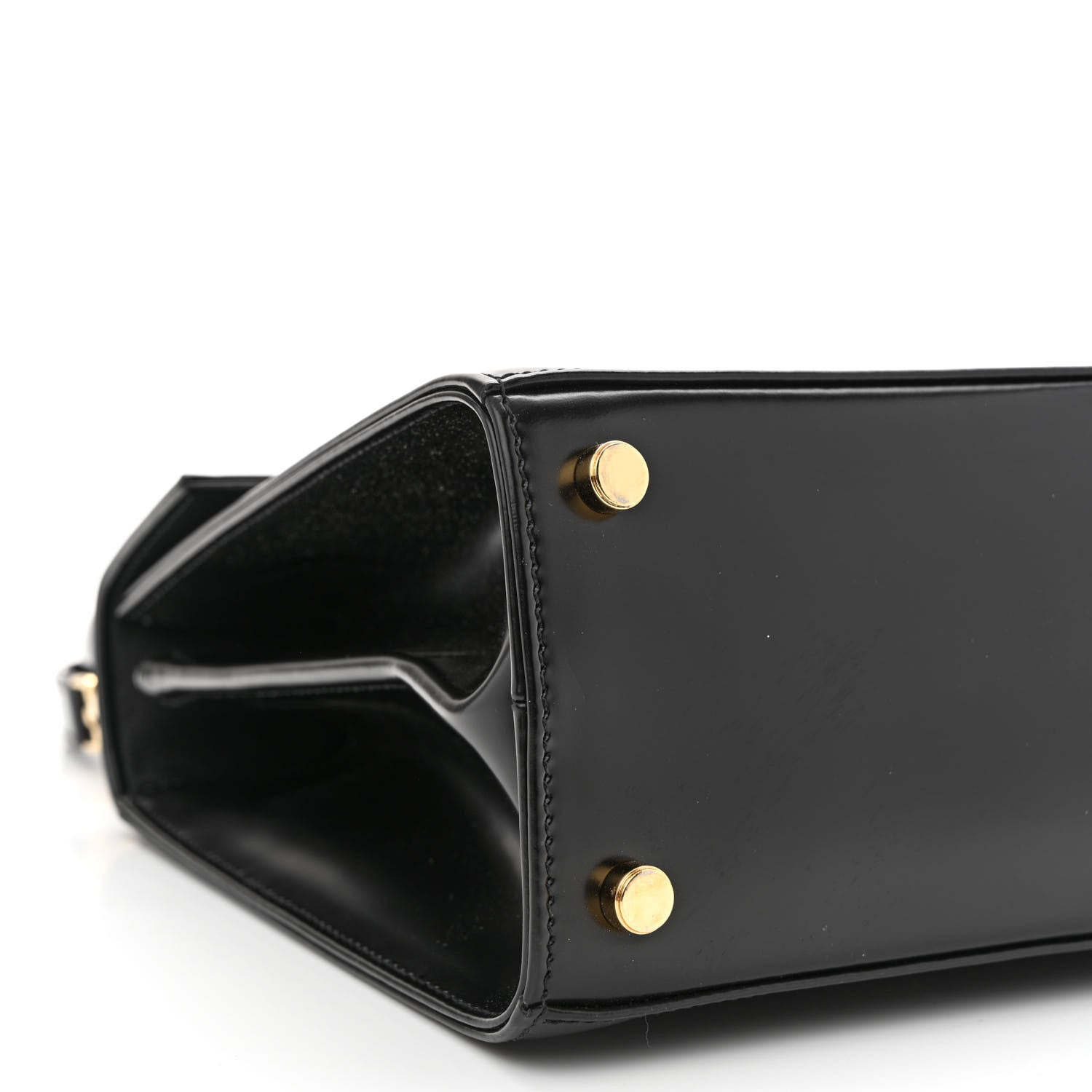 Salvatore Ferragamo Brushed Off Calfskin Iconic Top Handle Bag Black 9 of 12
