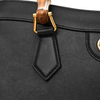Gucci Wonka Grain Calfskin Medium Diana Tote Bag Black 11 of 14
