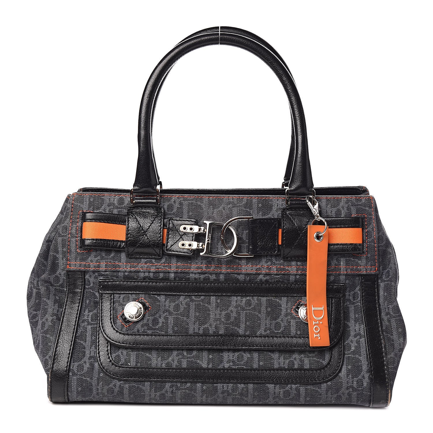Christian Dior Denim Monogram Flight Tote Blue 1 of 14