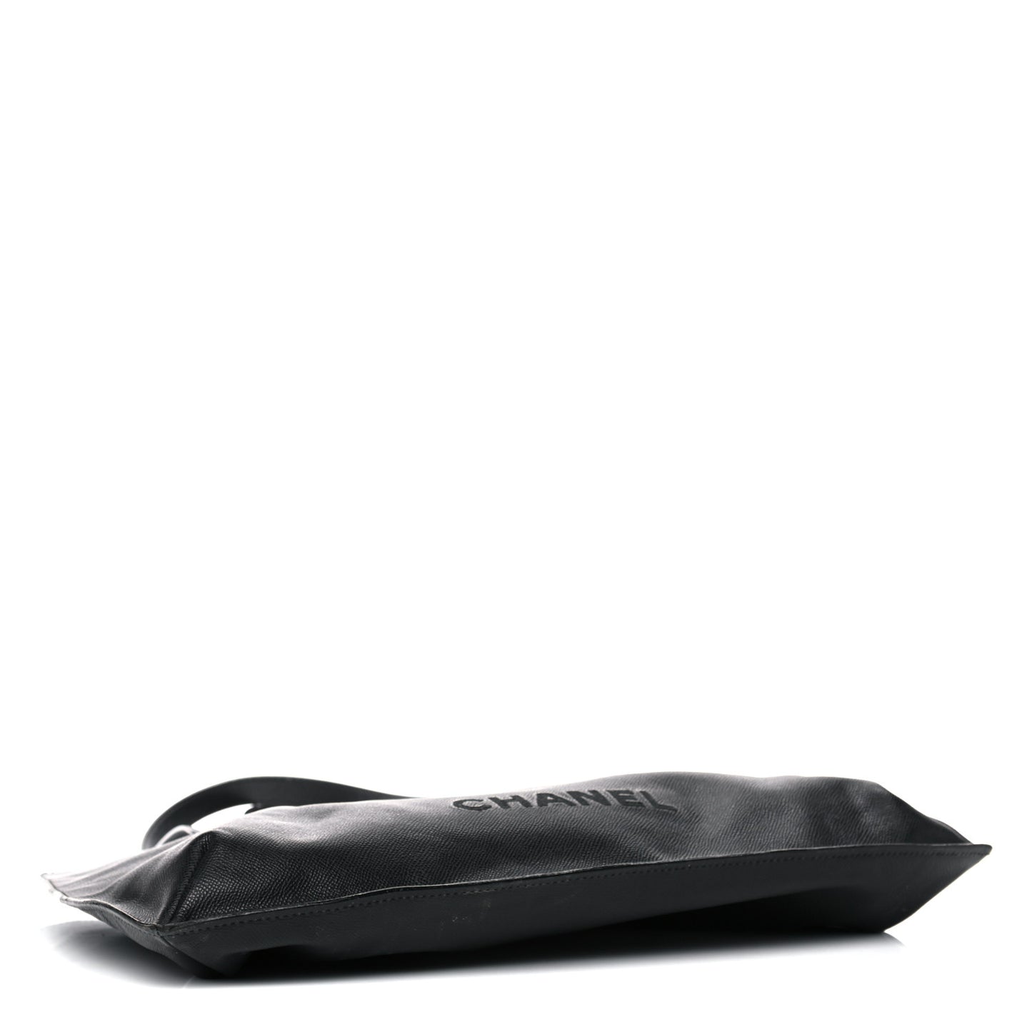 Grained Calfskin Shopping Tote Black