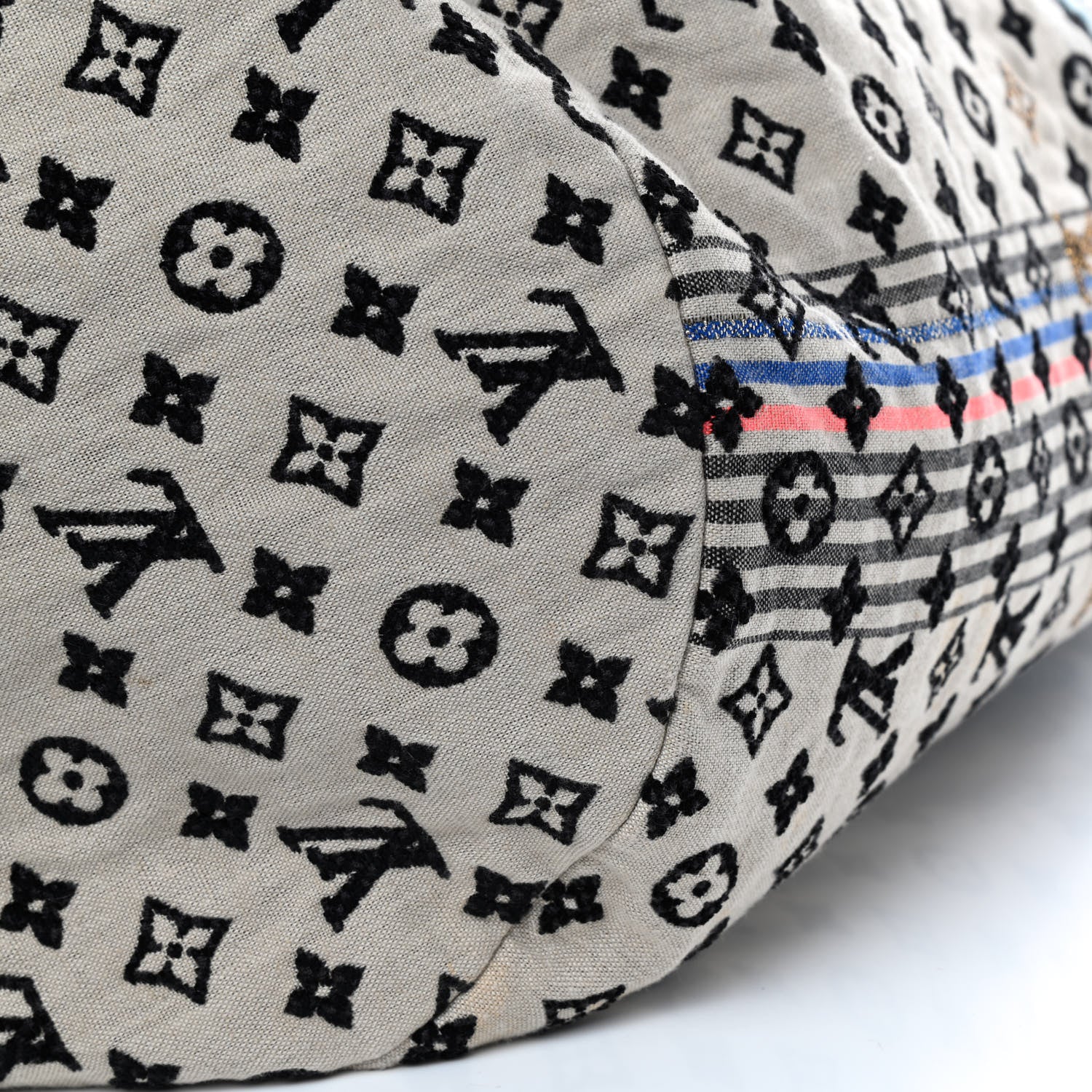 Louis Vuitton Fabric Jacquard Monogram Cheche Gypsy GM Blue 8 of 13