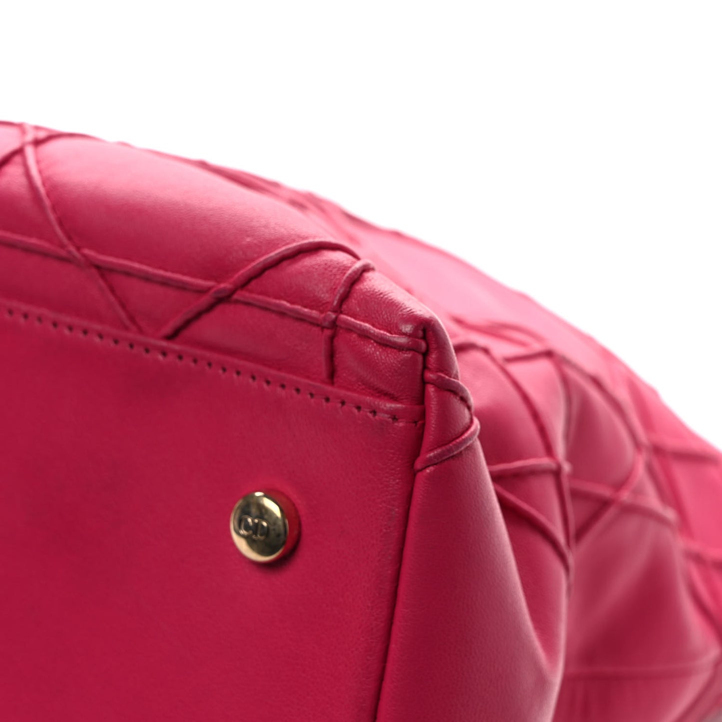 Lambskin Cannage Medium Granville Tote Fuchsia
