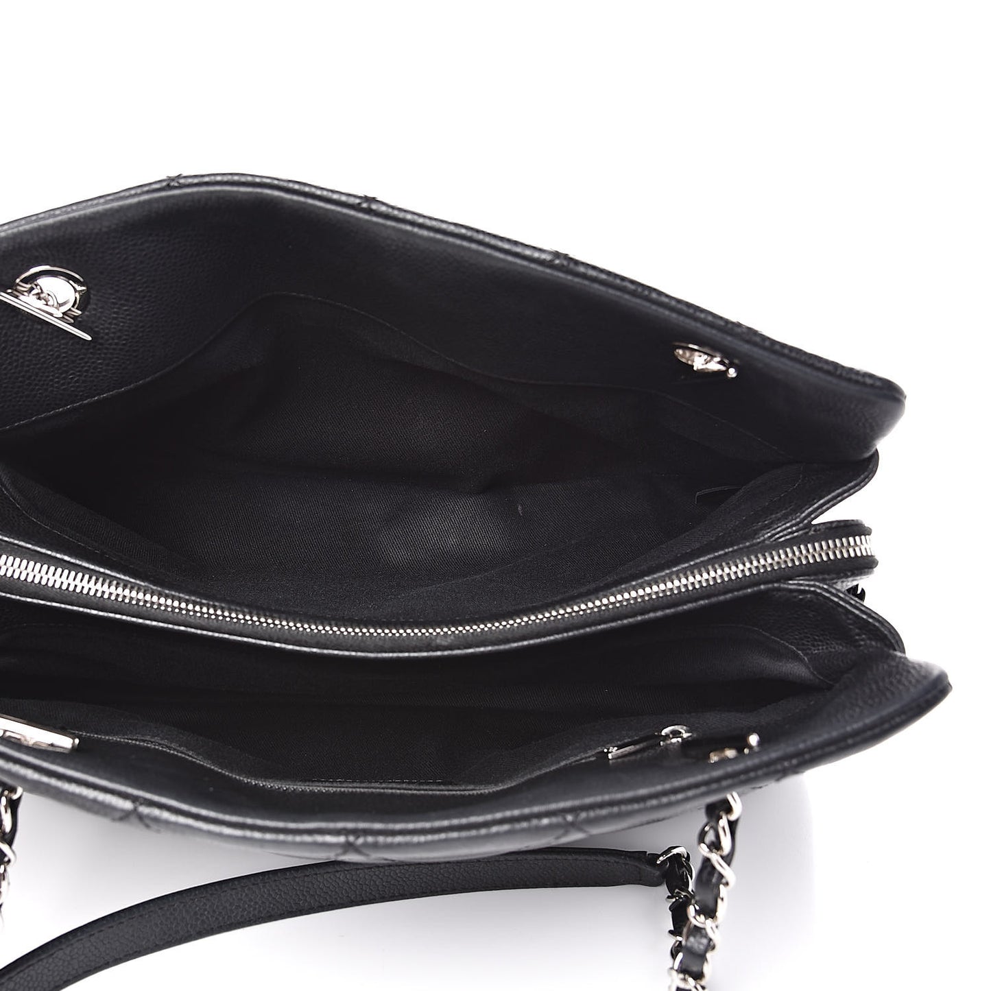 Caviar Quilted Timeless CC Soft Tote Black