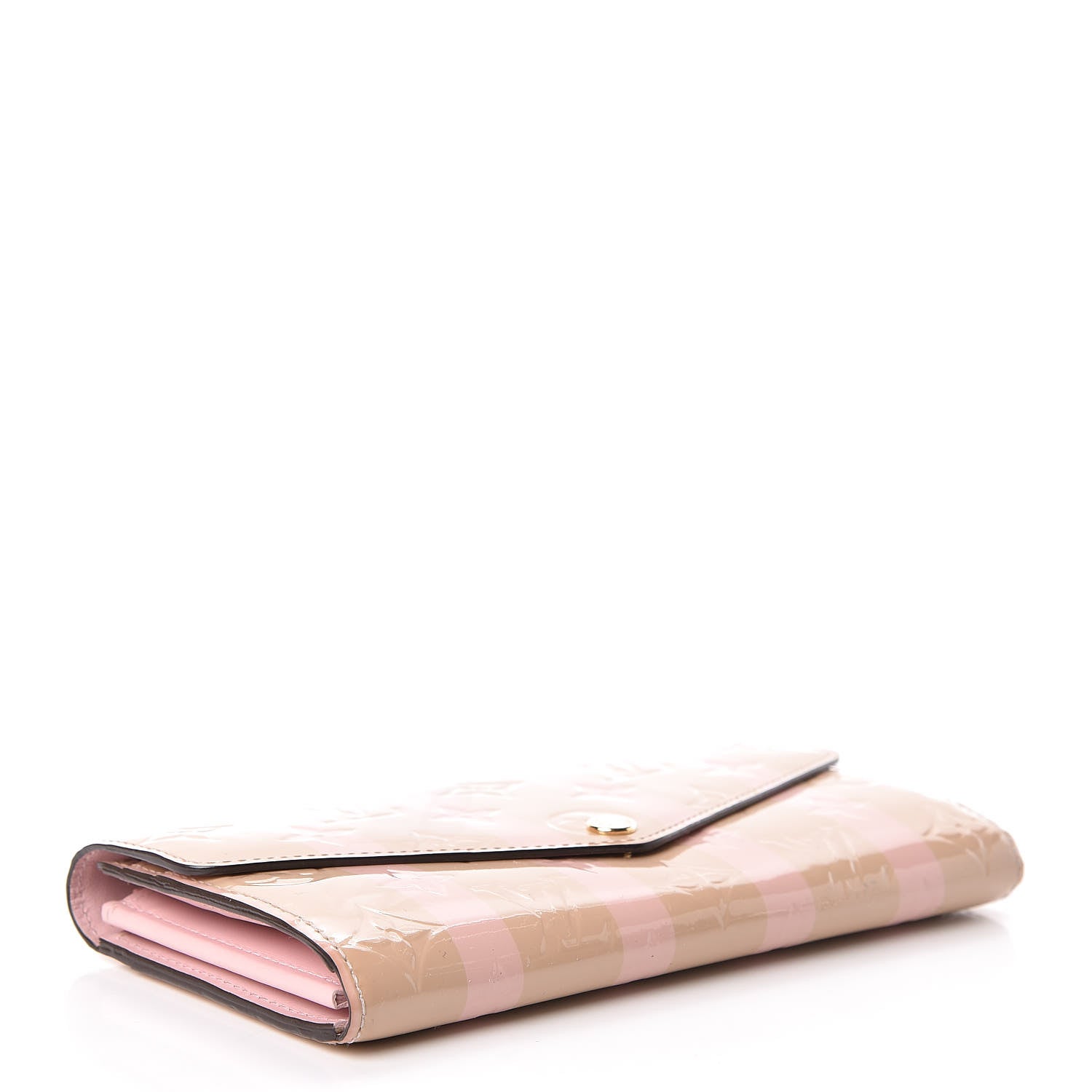 Louis Vuitton Vernis Rayures Sarah Wallet NM Dune 4 of 12