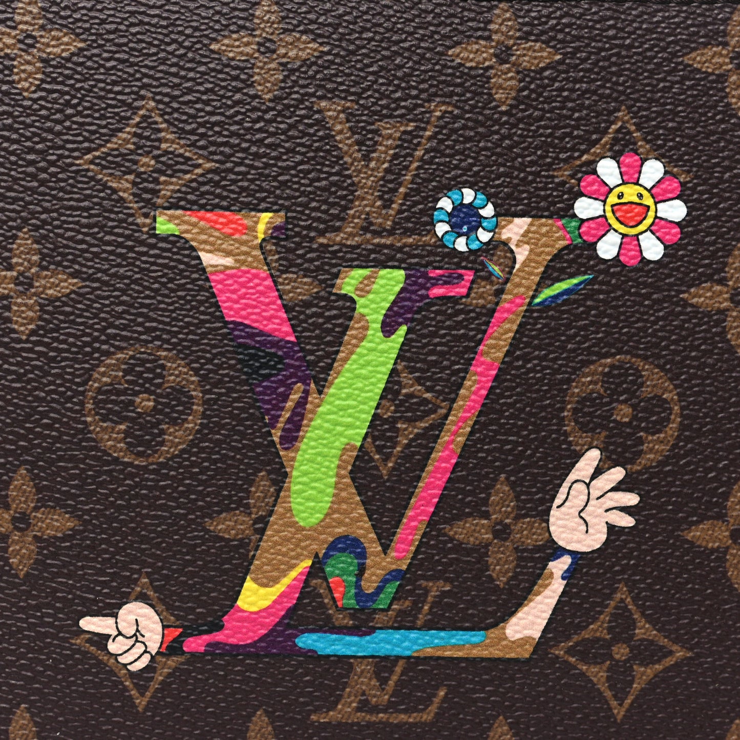 LV X TM Monogram Flowers Neverfull Pochette