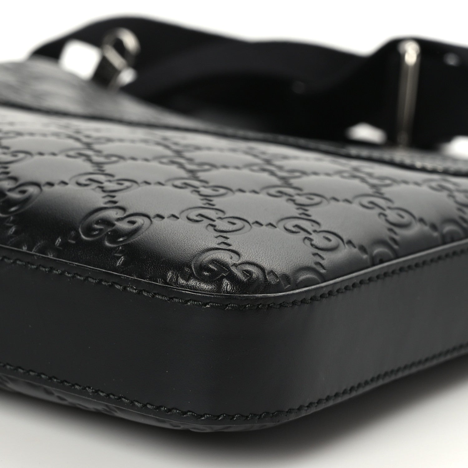Gucci Guccissima Signature Small Messenger Bag Black 10 of 10