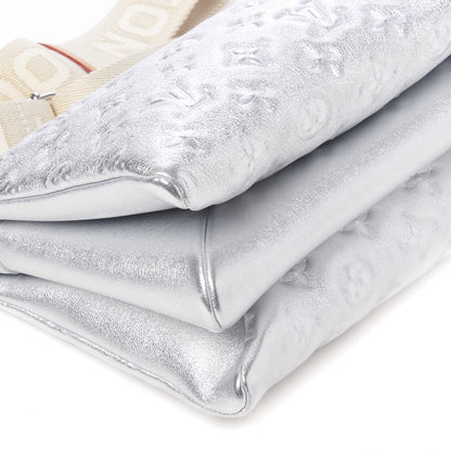 Louis Vuitton Metallic Lambskin Embossed Monogram Coussin PM Silver 6 of 9