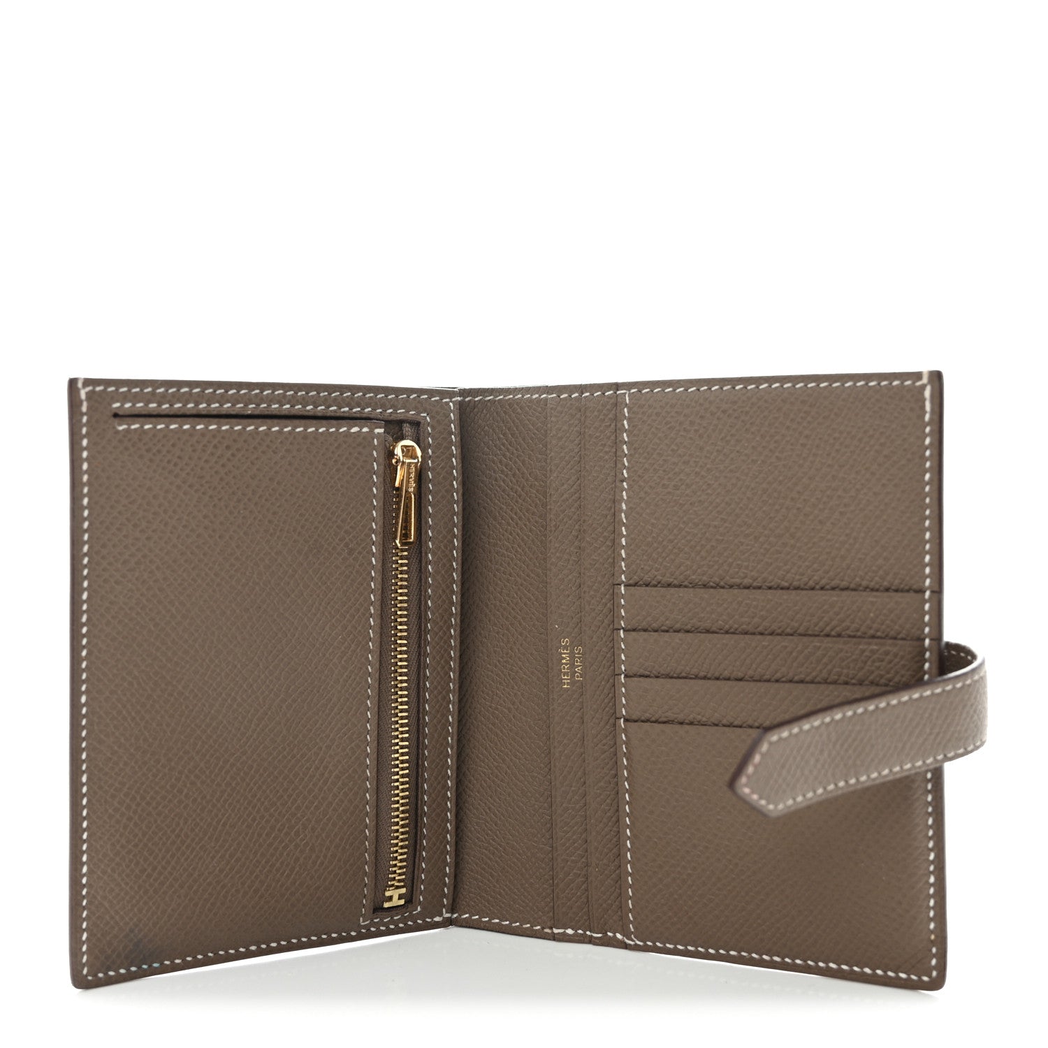 Hermes Epsom Bearn Compact Wallet Etoupe 5 of 10