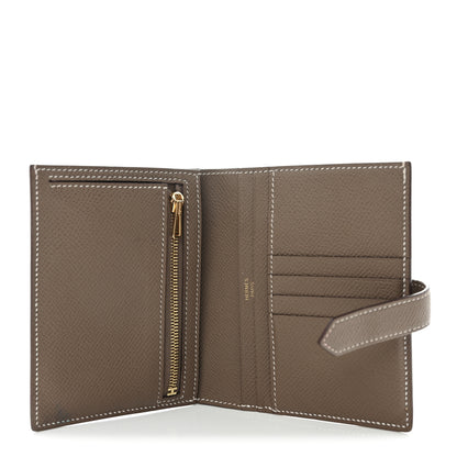 Hermes Epsom Bearn Compact Wallet Etoupe 5 of 10