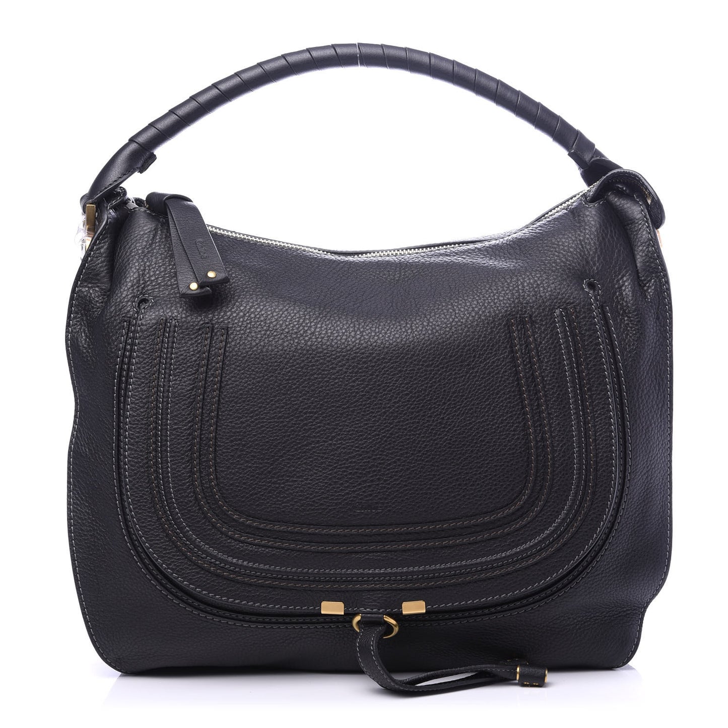 Calfskin Large Marcie Hobo Black