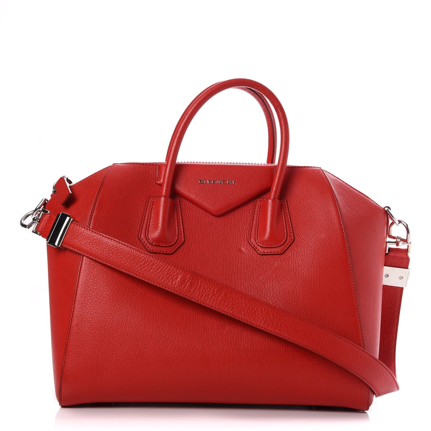 Givenchy Sugar Goatskin Medium Antigona Red 1 of 16