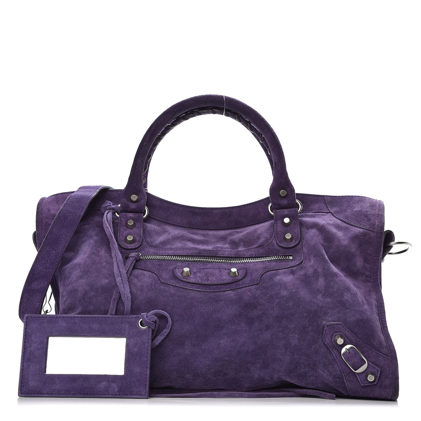 Baby Daim Suede Classic Silver Hardware City Purple