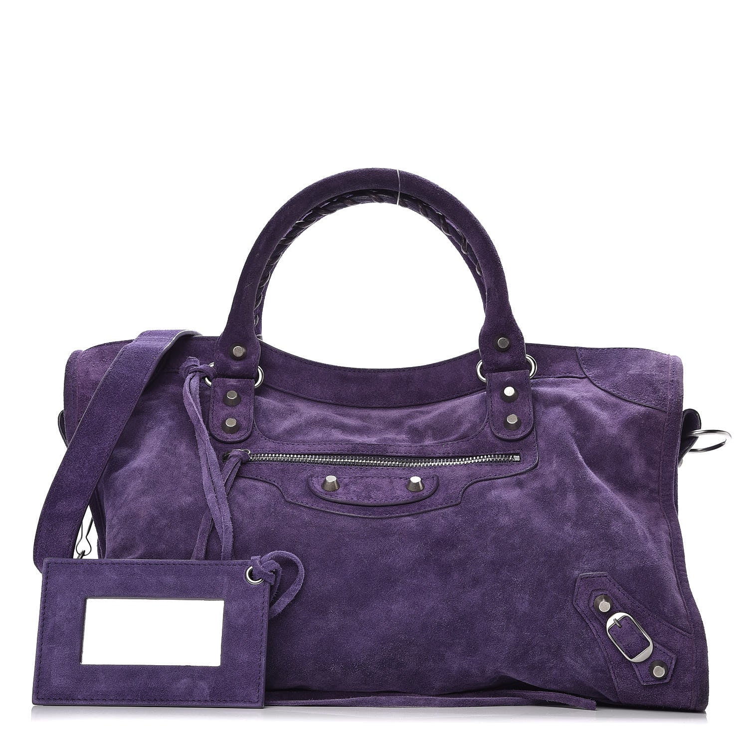 Balenciaga Baby Daim Suede Classic Silver Hardware City Purple 1 of 11