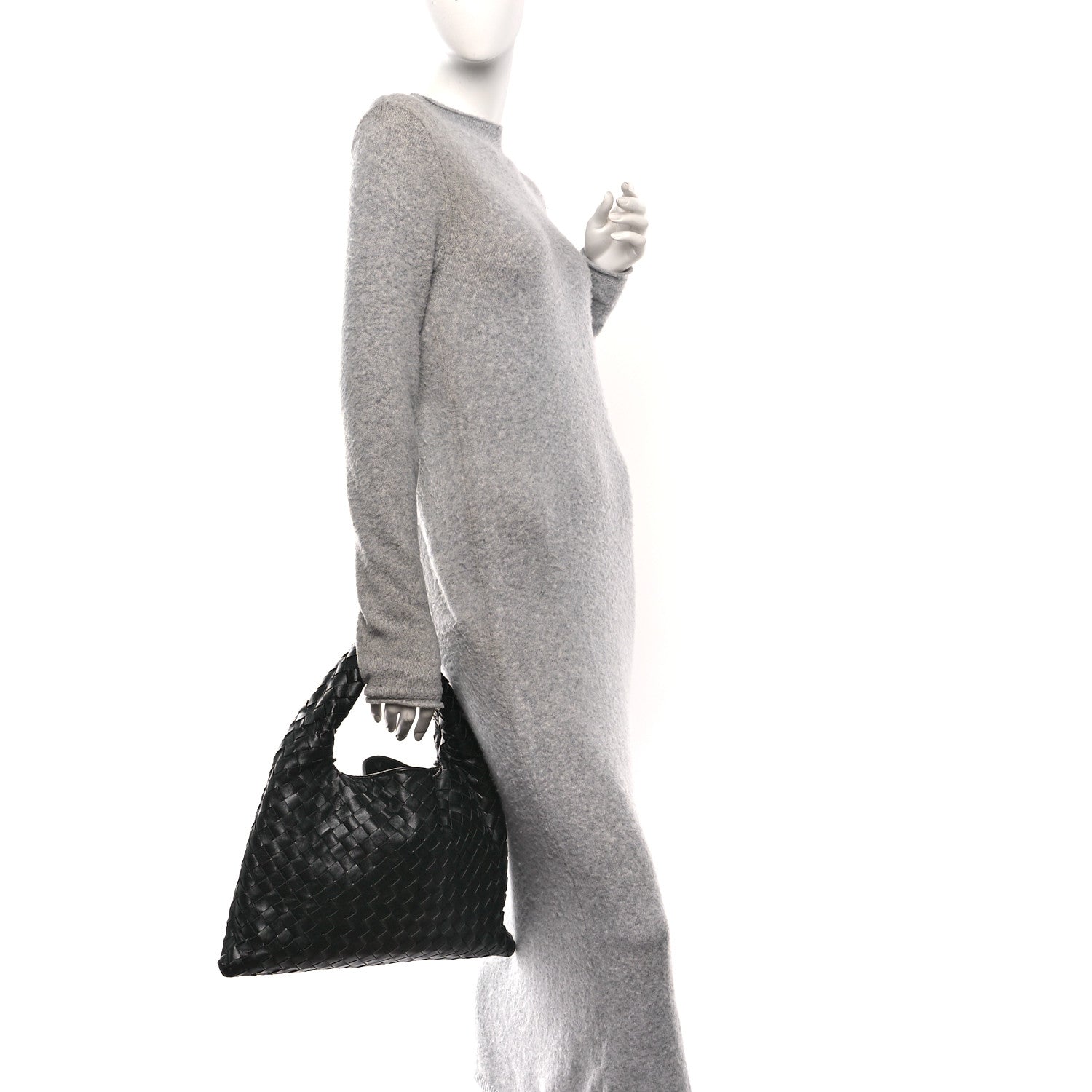 Bottega Veneta Calfskin Intrecciato Small Hop Black 2 of 10