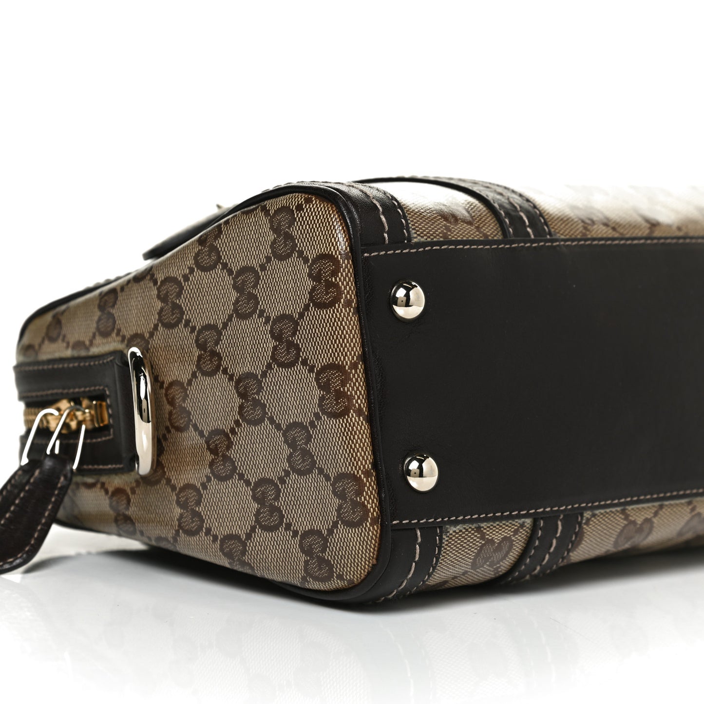 Crystal Monogram Duchessa Boston Bag Brown